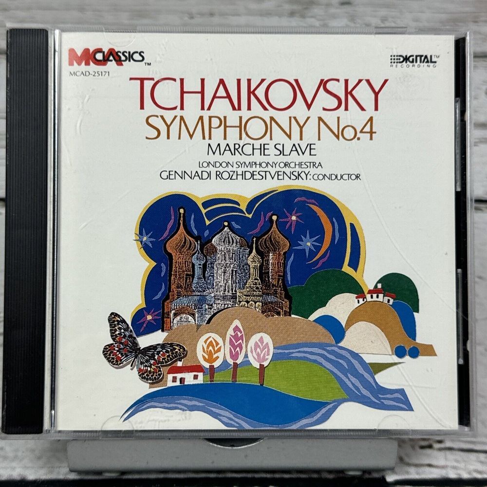 Tchaikovsky Symphony No. 4 & Marche Slave - London Symphony‎ Orchestra [1987 CD]